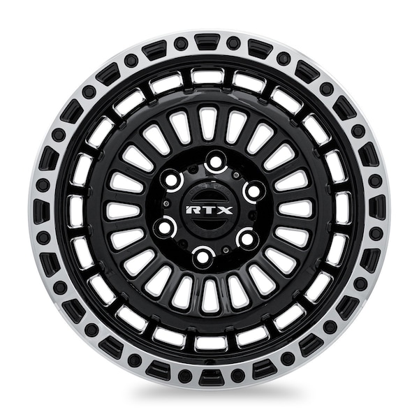 Alloy Wheel, Moab 18x9 6x139.7 ET0 CB106.1 Gloss Black Machined Lip
